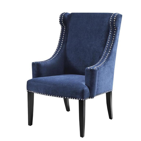 Madison Park Marcel High Back Wing Chair In Blue