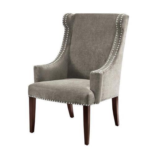 Madison Park Marcel High Back Wing Chair In Charcoal