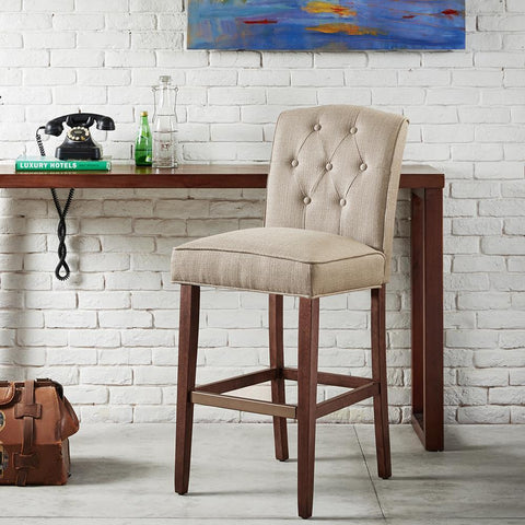 Madison Park Marian Tufted 30-Inch Bar Stool See below