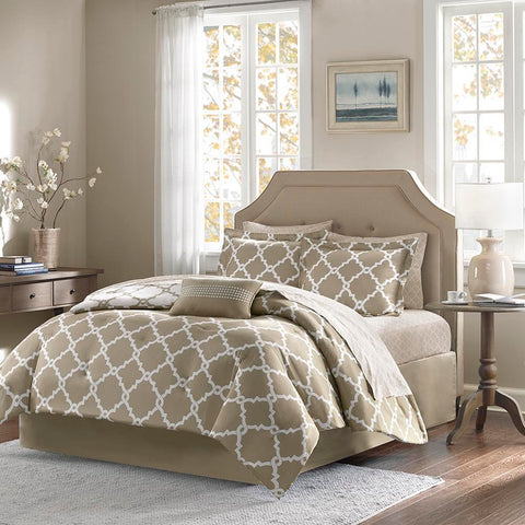 Madison Park Merritt Reversible Complete Comforter and Cotton Sheet Set Cal King