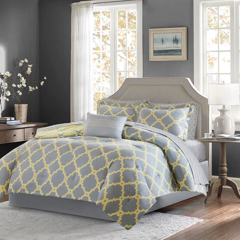 Madison Park Merritt Reversible Complete Comforter and Cotton Sheet Set King