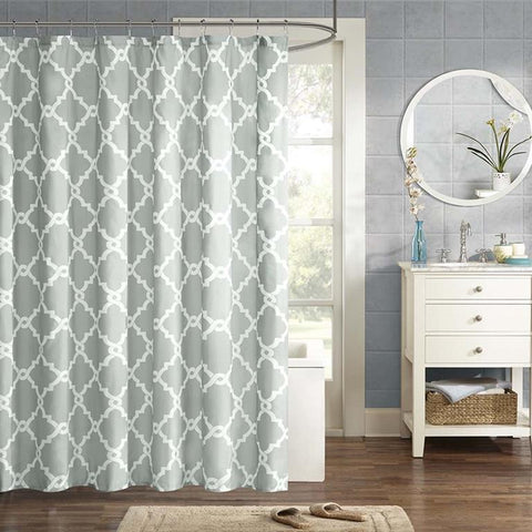 Madison Park Merritt Shower Curtain In Grey