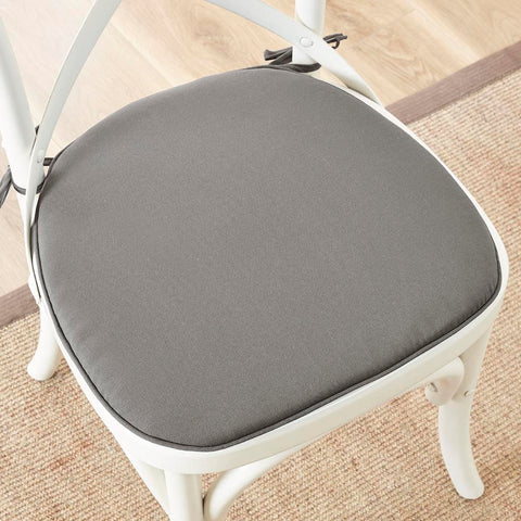 Madison Park Pacifica Solid 3M Scotchgard Indoor/Outdoor Chair Pad Pair 16x17x1"