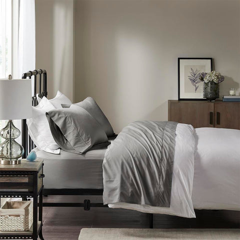Madison Park Peached Percale Cotton Sheet Set Twin