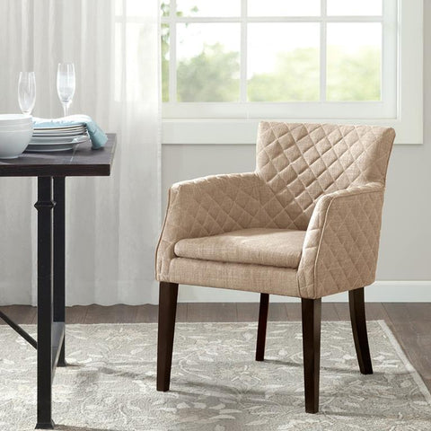 Madison Park Rochelle Quilted Dining Chair In Cream