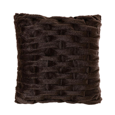 Madison Park Ruched Fur Square Pillow 20x20"