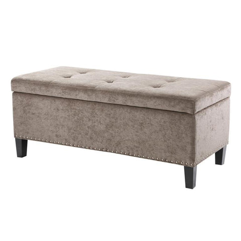 Madison Park Shandra II Storage Bench In Taupe