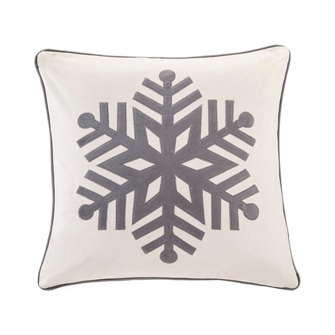 Madison Park Velvet Snowflake Square Dec Pillow 20x20"