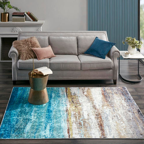 Madison Park Waterscape Printed Shiny Area Rug 5' x 7'