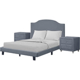Madison Platform Bed with 2 Nightstands