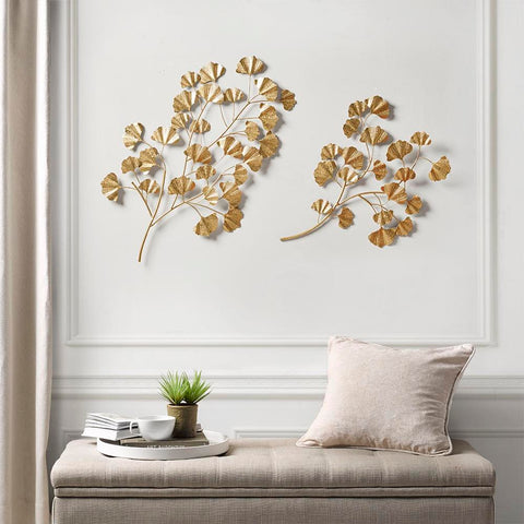 Martha Stewart Clio Gold Foil Ginkgo Leaf 2-Piece Set