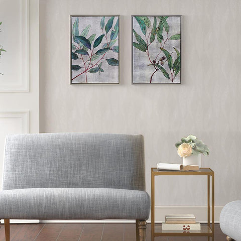 Martha Stewart Eucalyptus Simplicity Framed Canvas 2 Piece Set