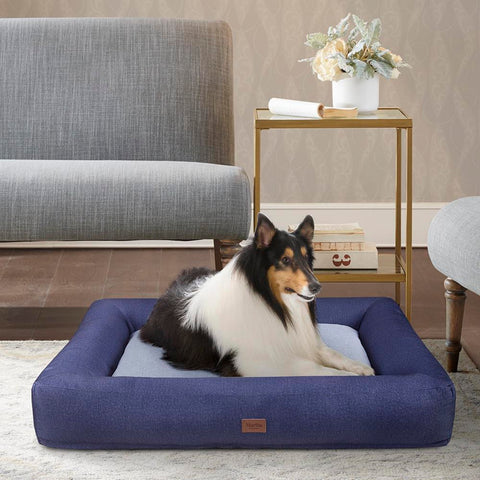Martha Stewart Madison Bolster Pet Napper with removable cover 30x40+6.5"