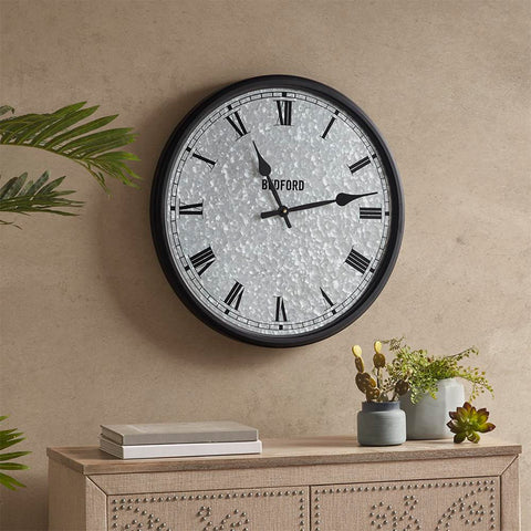 Martha Stewart Otis Galvanized Round Clock