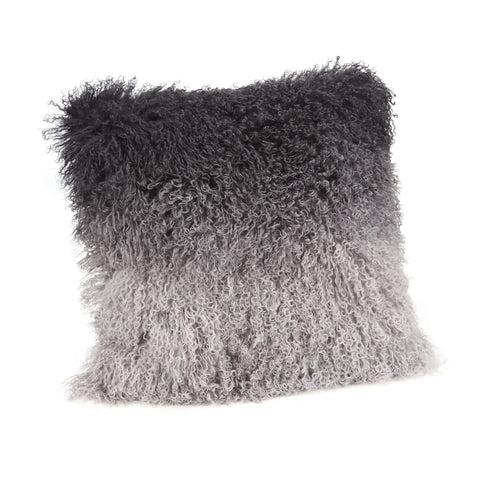 Moe's Home Lamb Fur Pillow In Grey Spectrum