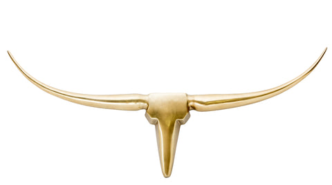 Moe's Home Longhorn Wall Decor Small In Gold