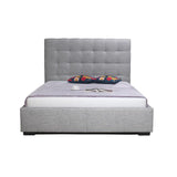 Moe's Belle Fabric Storage Bed In Light Grey