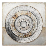 Moes Home Ancient Rings Wall Decor in Cream White
