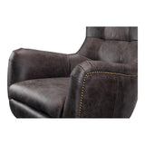 Moes Home Apsley Leather Swivel Chair