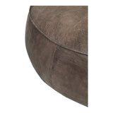 Moes Home Arthuro Leather Ottoman in Antique Brown