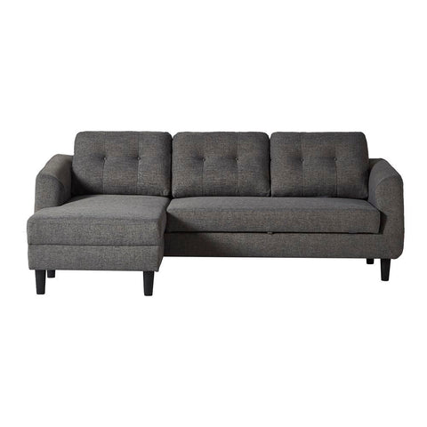 Moes Home Belagio Sofa Bed With Chaise Charcoal Left