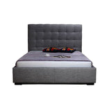 Moes Home Belle California King Storage Bed in Light Grey