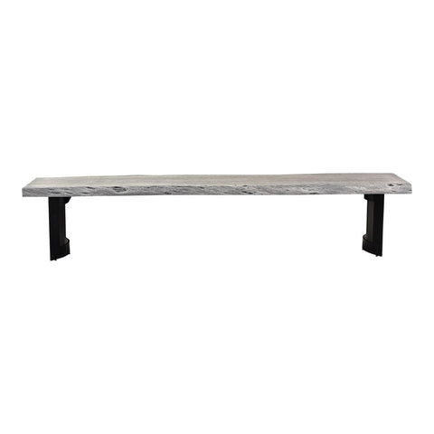 Moes Home Bent Bench Small Weathered Grey
