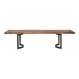 Moes Home Bent Dining Table Extra Small Smoked in Brown