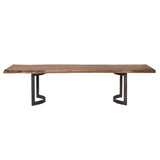 Moes Home Bent Dining Table Large Smoked