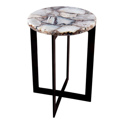 Moes Home Blanca Agate Accent Table