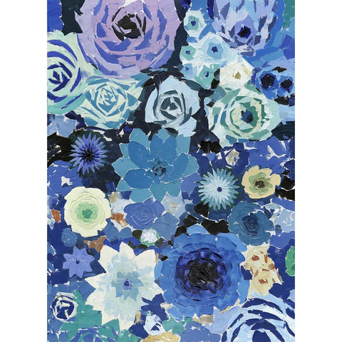 Moes Home Blue Flowers Wall Decor in Multi