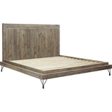 Moes Home Boneta Platform Bed in Brown