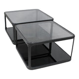 Moes Home Branco Cocktail Table Set Of Two in Black