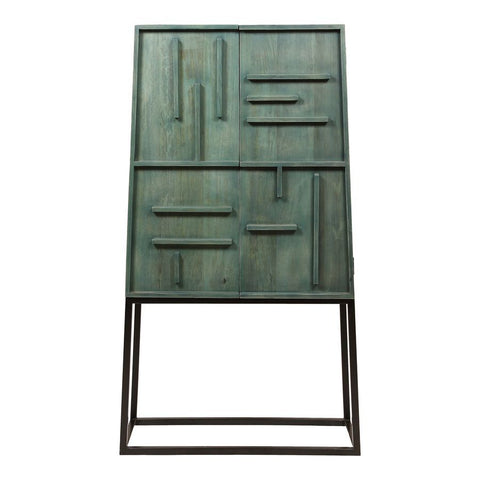 Moes Home Britton Cabinet in Green