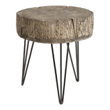 Moes Home Cambria Accent Table in Antique Silver