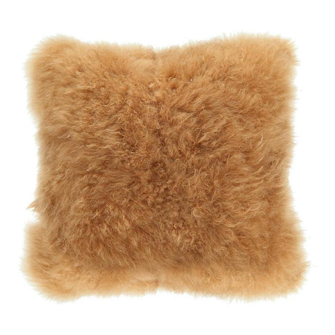 Moes Home Cashmere Fur Pillow in Brown