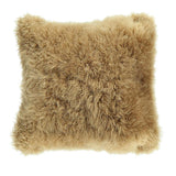 Moes Home Cashmere Fur Pillow in Chartreuse