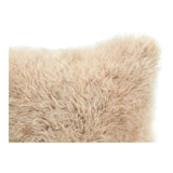 Moes Home Cashmere Fur Pillow in Cream White