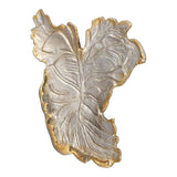 Moes Home Champagne Leaf Tray in Nickel