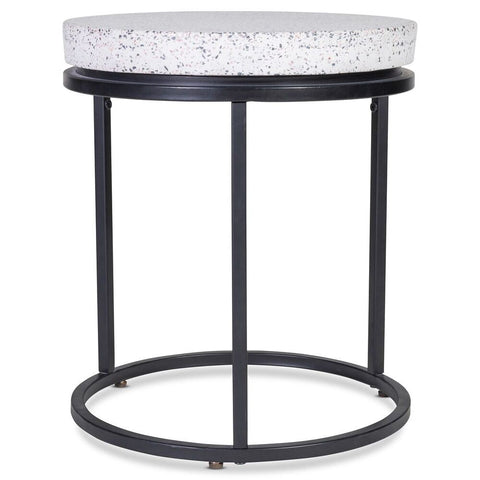 Moes Home Circulate Round Side Table Salt And Pepper