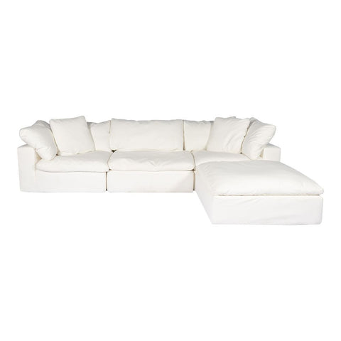 Moes Home Clay Lounge Modular Sectional Livesmart Fabric Cream