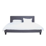Moes Home Collection Eliza Bed Dark In Grey Fabric