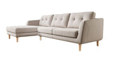 Moes Home Corey Sectional Left in Light Grey