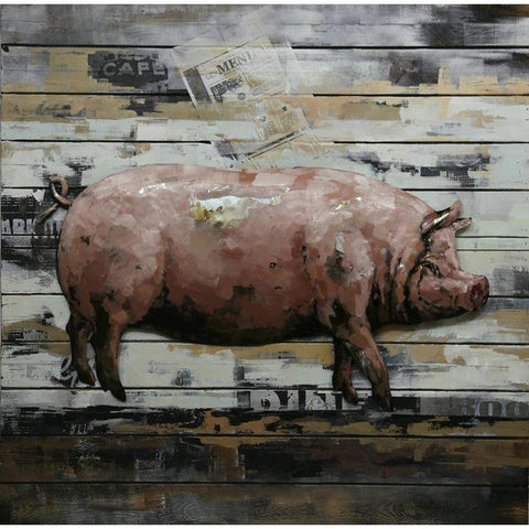 Moes Home Country Pig Wall Decor