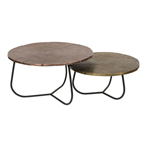 Moes Home Cross Section Tables Set Of Two in Multi