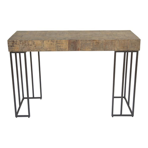 Moes Home Crosscut Console Table in Natural