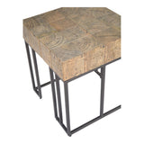 Moes Home Crosscut Side Table in Natural