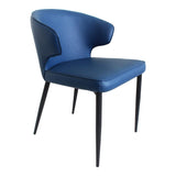 Moes Home Decca Dining Chair in Dark Blue