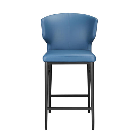 Moes Home Delaney Counter Stool Steel Blue