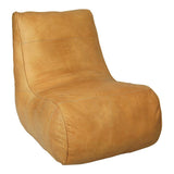 Moes Home Diana Leather Slipper Chair in Natural